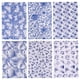 thumbnail image 1 of Calcomanías De Arte De Cerámica Papel De Transferencia De Flores Pegatina Azul Bajo Vidriado DIY, 1 of 5
