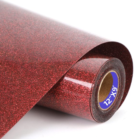 Vinilo HTV SHOMKIEE 30 cm x 274 cm Rojo Glitter