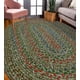 thumbnail image 1 of Area Rug Rhody Sophia SO65, ovalada, color verde musgo, 60 x 120 cm, 1 of 5