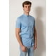 thumbnail image 3 of camisa cuello mao color celeste cielo manga corta fit, 3 of 4