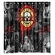 thumbnail image 1 of Cortina de ducha de Guns N' Roses, juego de cortina de baño con ganchos, tamaño 60 x 72 pulgadas, 1 of 3
