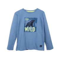 Pillin - Polera Niño Manga Larga Estampado Oso “Wild” Gris