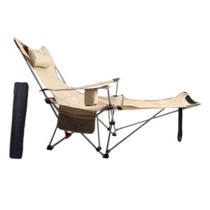Ioensy - Sillón Plegable Para Acampar Con Reposabrazos Y Almohada Para Tomar El Sol Y Pescar