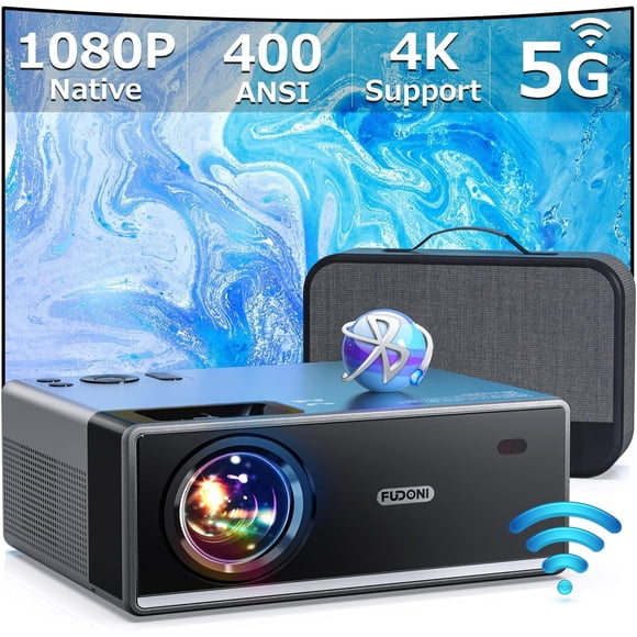 Proyector FUDONI 5G WiFi Bluetooth 1080P 18000 lm 4K 300"