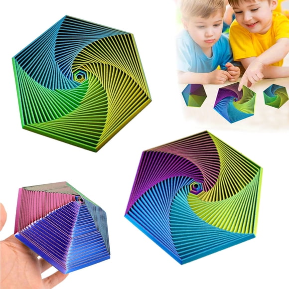 Spinner antiestrés oeocviod 3D impreso hexagonal - Pack de 2