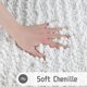 thumbnail image 2 of Alfombra de baño Yimobra Soft Shaggy Chenille, 80 x 50 cm, color blanco brillante, 2 of 8