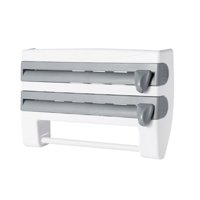 Magideal - Organizador De Papel De Aluminio, Soporte De Papel, Estante De Almacenamiento, Ahorro De Espacio, Fácil De Instalar, Organización De Papel De Aluminio Gris Azul