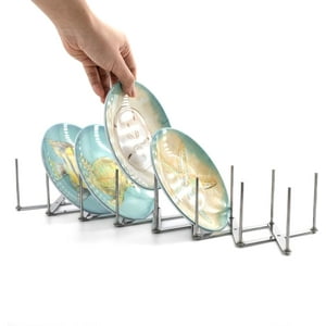 Wakeshome - Estante Extensible Para Platos Tapas Y Sartenes Secaplato De Acero Inoxidable