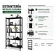 thumbnail image 2 of Repisa Estante 163x72x34 5 Niveles Metalica Plegable Ruedas, 2 of 8