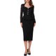 thumbnail image 1 of INSPIRE CHIC Traje Formal de Encaje para Mujer de 2 Piezas Conjunto de Top Peplum con Escote Corazón y Falda Elegante para Cóctel S Negro, 1 of 6
