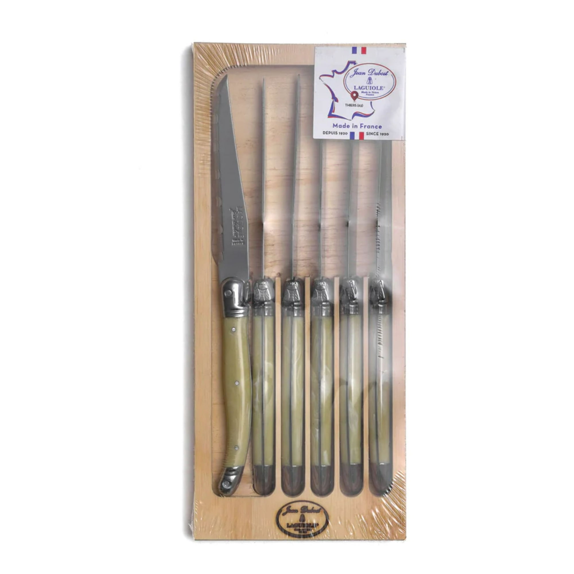 Laguiole Jean Dubost - Set 6 Cuchillos Carne Marmol