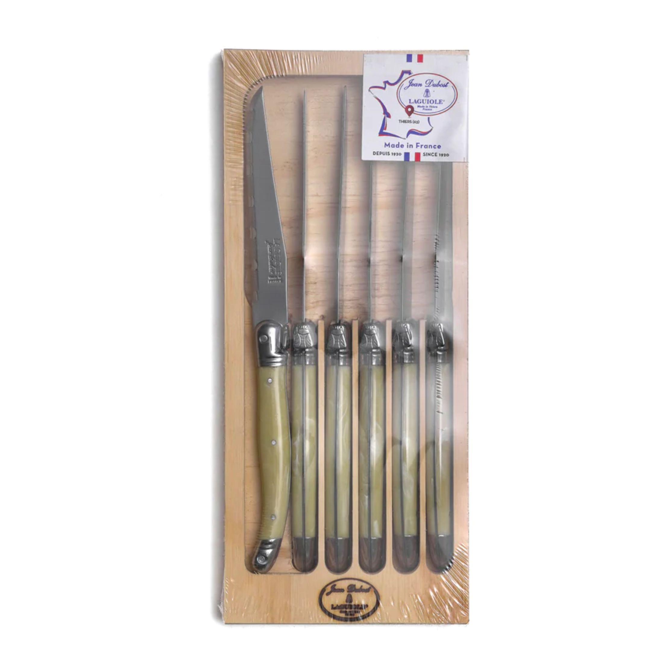 Laguiole Jean Dubost - Set 6 Cuchillos Carne Marmol