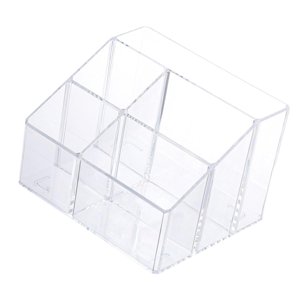 Magideal - Almacenamiento De Brochas Cosméticas Delineador De Ojos Estuche De Exposición Acrílico 5 Ranuras Organizador Para Tocador Soporte Para Brochas De Maqu