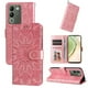 thumbnail image 1 of Funda tipo cartera FOXDOCK para Vivo Y200 5G , diseño girasol en relieve, cuero PU, cierre magnético, soporte y tarjetero, 1 of 5