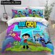 thumbnail image 1 of Teen Titans Go Bedding Set Bed Set Aldult Kid Bedroom Duvetcover Sets, 1 of 5