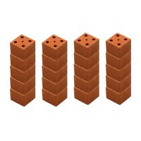 Magideal - 20X Mini Ladrillos De Arcilla Cocidos Ladrillos Falsos Ladrillos De Pared Ladrillos En Miniatura Para La Construcción De Modelos En Miniatura Casa De Mitad Roja