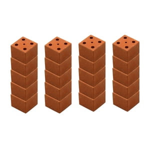 Magideal - 20X Mini Ladrillos De Arcilla Cocidos Ladrillos Falsos Ladrillos De Pared Ladrillos En Miniatura Para La Construcción De Modelos En Miniatura Casa De Mitad Roja
