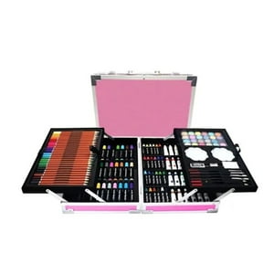 Atlas - Set De Arte 145 Pcs Maleta Lapices Rosa