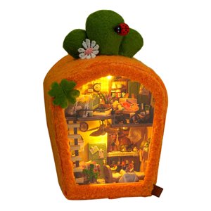 Bothyi - Casa De Muñecas En Miniatura Con Accesorios, Casa De Muñecas Con Zanahoria, Juguete Hecho A Mano