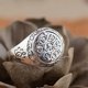 thumbnail image 2 of Anillo Plata Budista Flor de la Vida y Mantras Hombre Mujer, 2 of 3