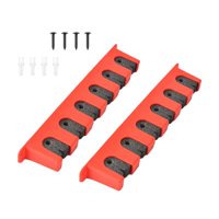 Magideal - Soporte Para Caña De Pescar Montado En La Pared, Estante Para Caña De Pescar Con Capacidad Para 6 Cañas, Soporte Para Caña De Pescar Que Ahorra Espaci Rojo Horizontal
