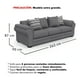 thumbnail image 3 of Sofá 4 Cuerpos XL Con Resorte Estructural Grandón Chenille Gris, 3 of 3