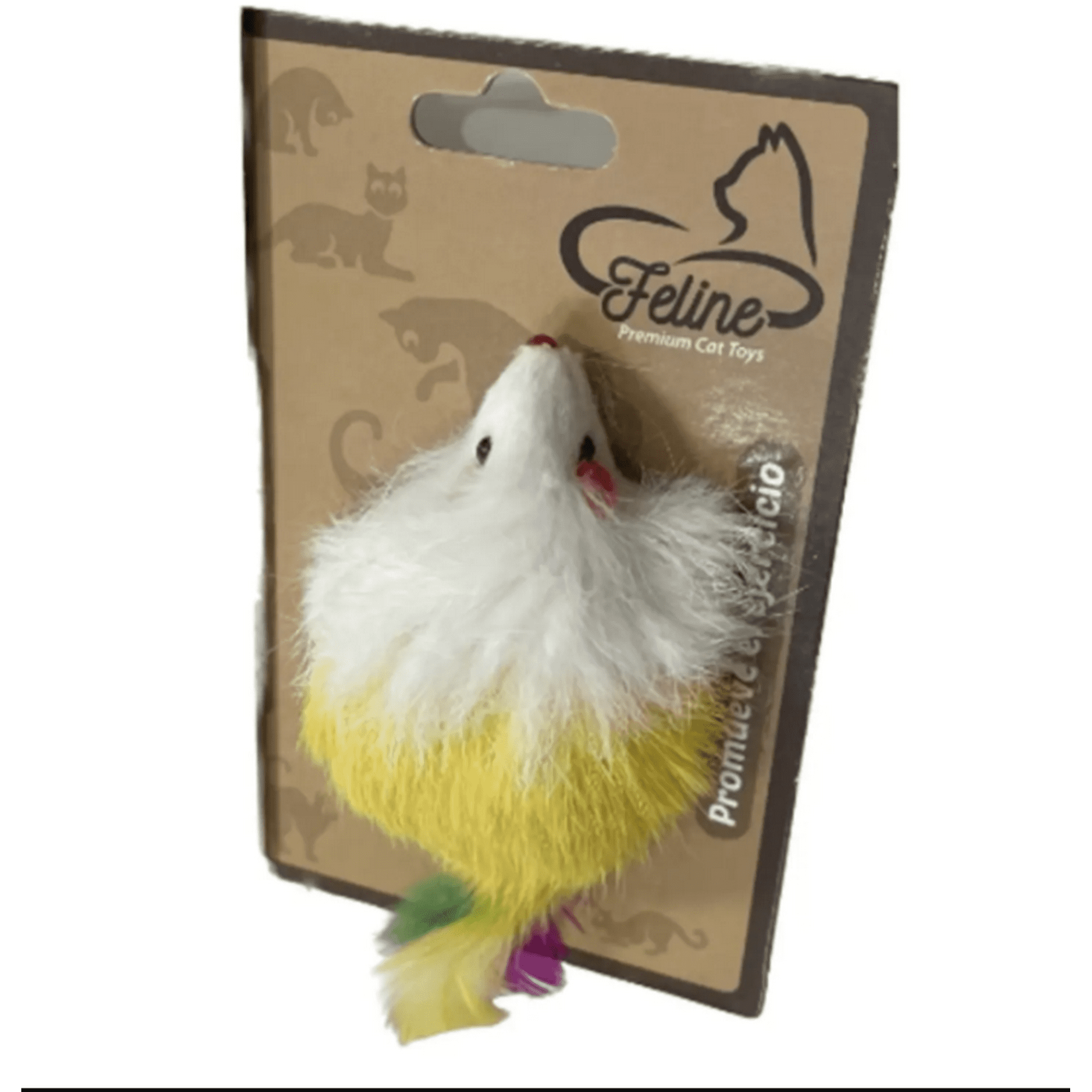 Genérico - Juguete Gato- Raton Con Plumas