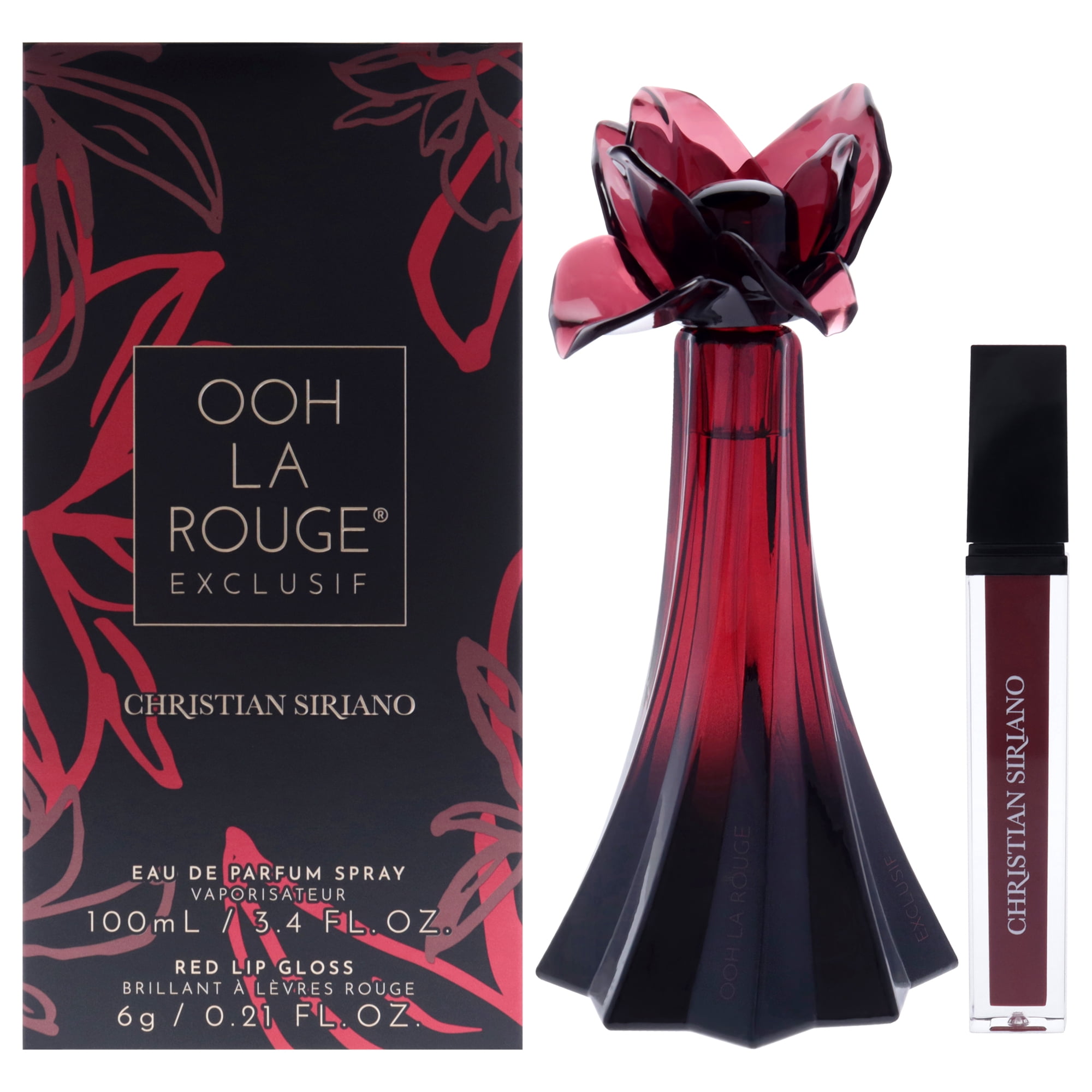 Christian Siriano - Set De Regalo Perfume Ooh La Rouge Exclusif Edp 100ml Y Brillo Labial 6ml