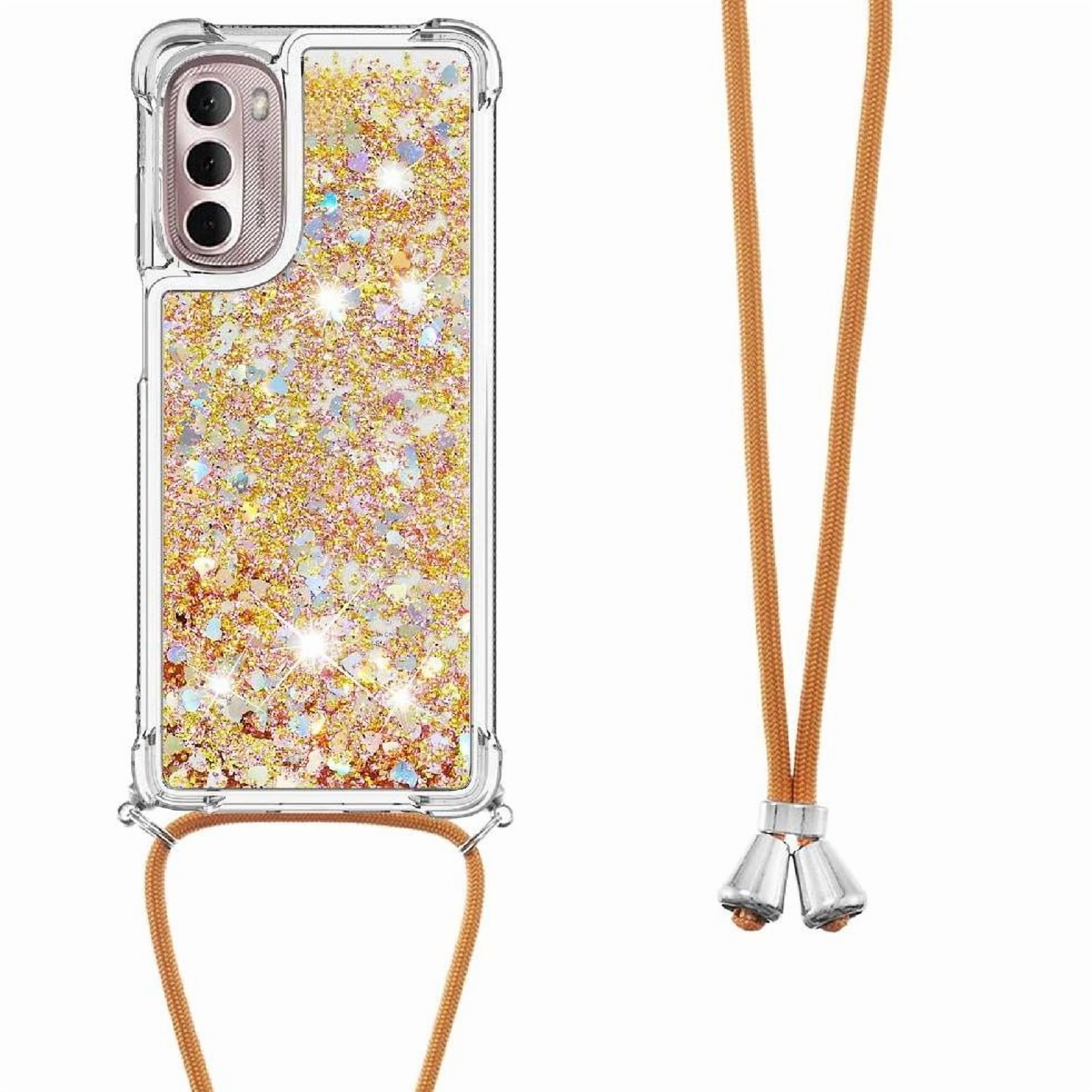 Funda Foxdock Para Motorola Moto G Stylus 2022 5G Con Cuerda Ajustable, Brillo Líquido, Protección Antigolpes Y Lente – Ideal Para Regalo