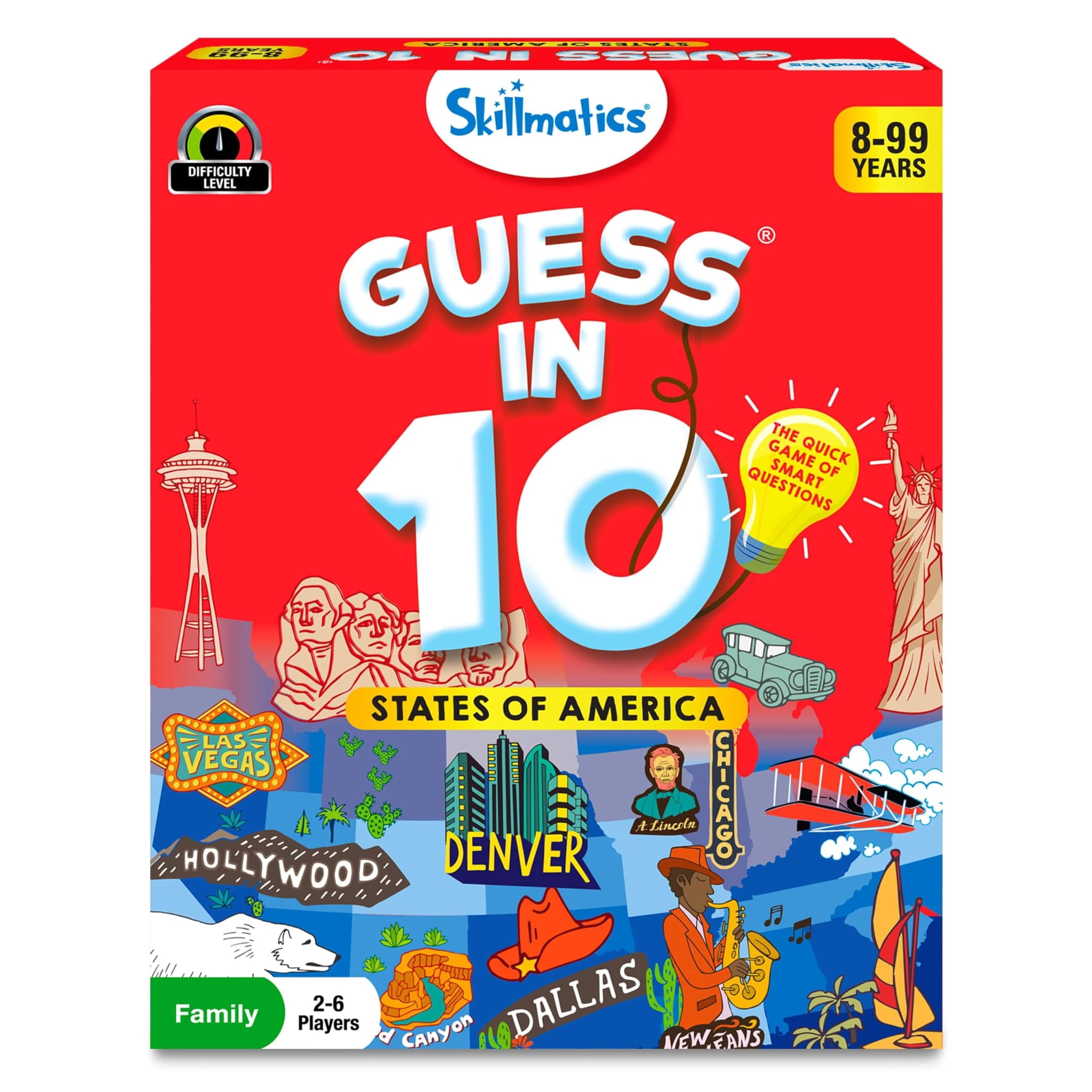 Juego De Cartas Skillmatics Guess In 10 States Of America Kids 8+