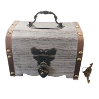 Bothyi - Caja De Madera Alcancía Cofre Del Tesoro Para Inauguración De La Casa Boda Regalos Para Niños