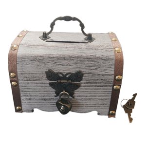 Bothyi - Caja De Madera Alcancía Cofre Del Tesoro Para Inauguración De La Casa Boda Regalos Para Niños