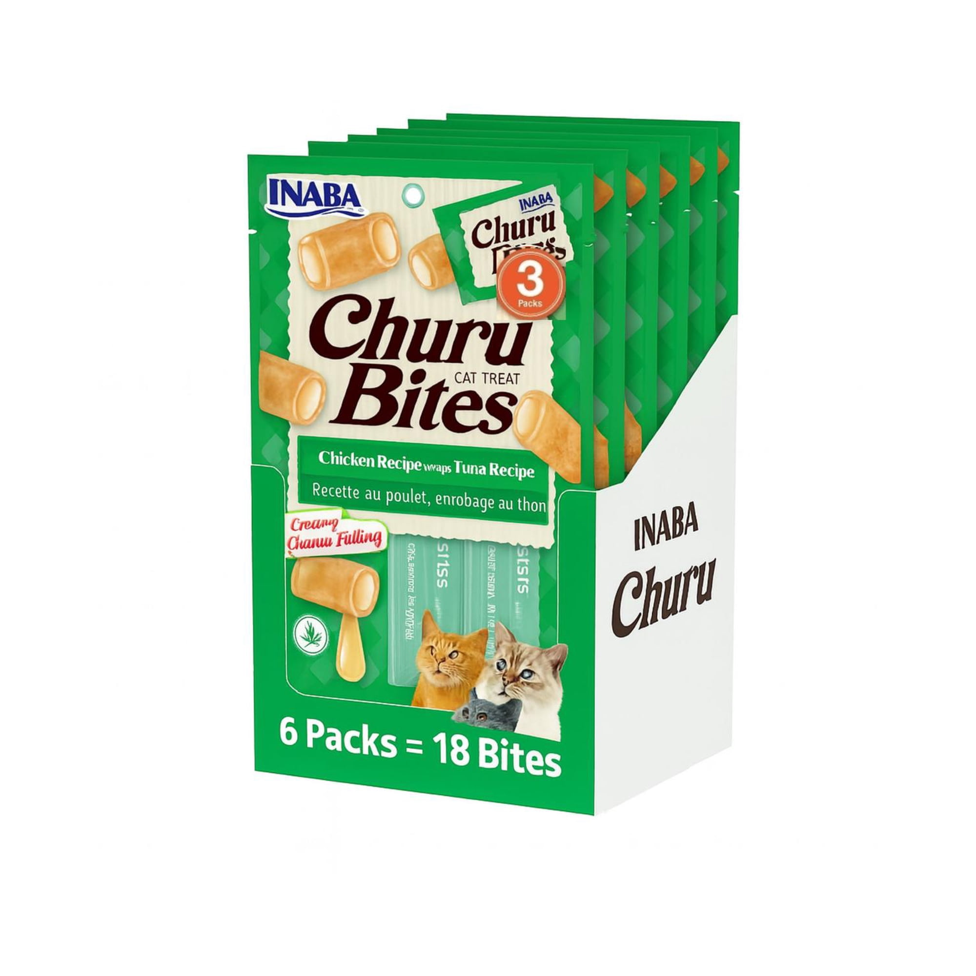 Churu Bites Wraps Gato Atún 10g x3 (Pack 6 Sobres)