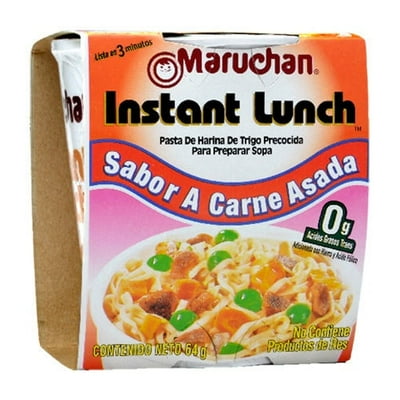 Pasta Instantánea Sabor Carne Asada Pote 64 G Maruchan