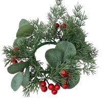 Bothyi - Corona De Velas Navideñas Con Forma De Anillo Para Comedor Rústico De Estilo Rústico