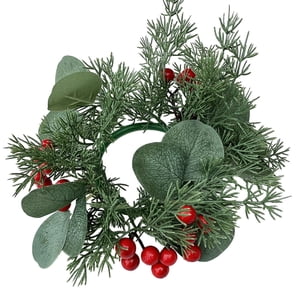 Bothyi - Corona De Velas Navideñas Con Forma De Anillo Para Comedor Rústico De Estilo Rústico