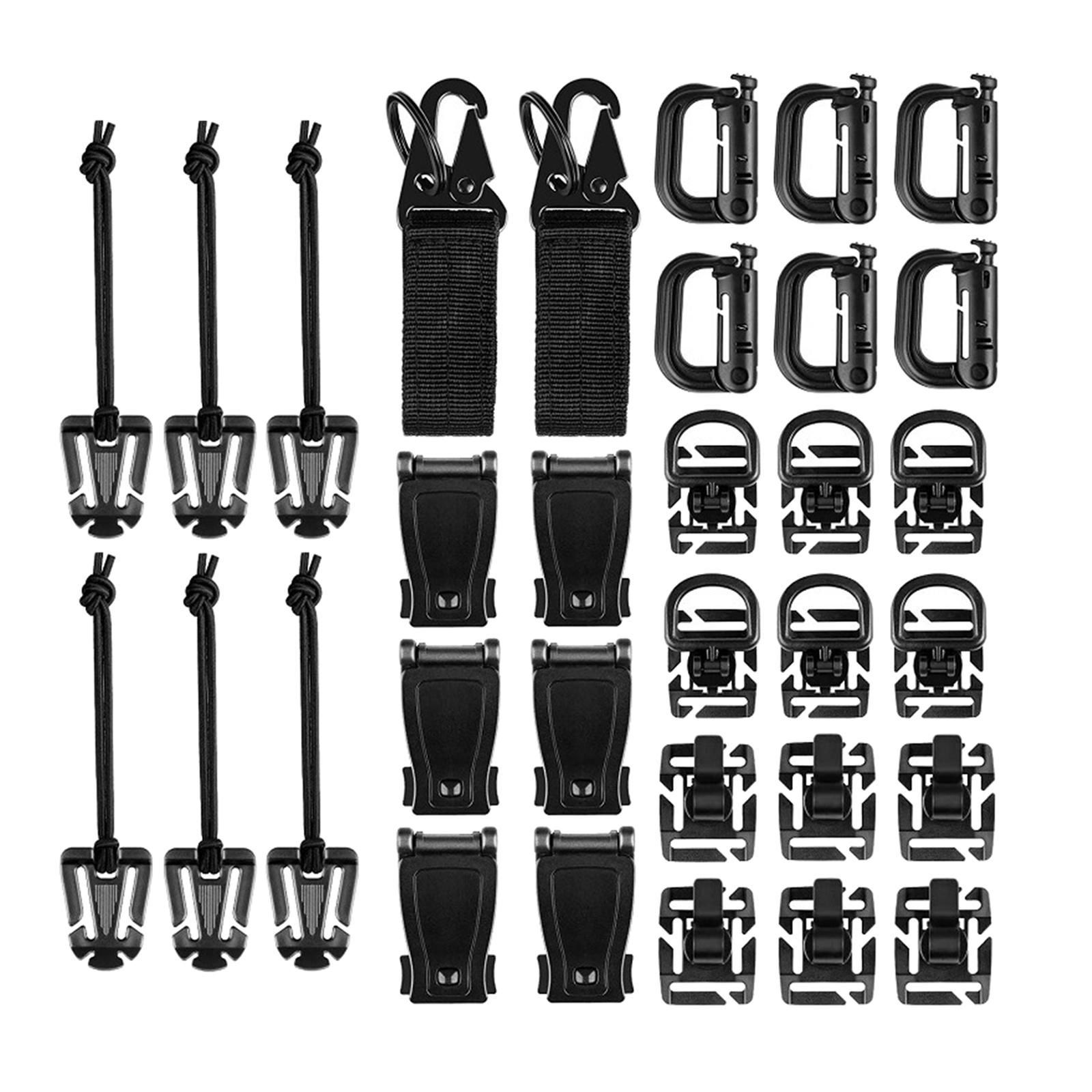 Ioensy - 32 Accesorios Para Mochila Molle, Juego De Accesorios Molle Para Clip De Engranaje