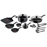 Batería De Cocina 20 Piezas Easy Care Negro Tefal