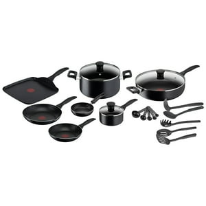 Tefal - Batería De Cocina 20 Piezas Easy Care Negro