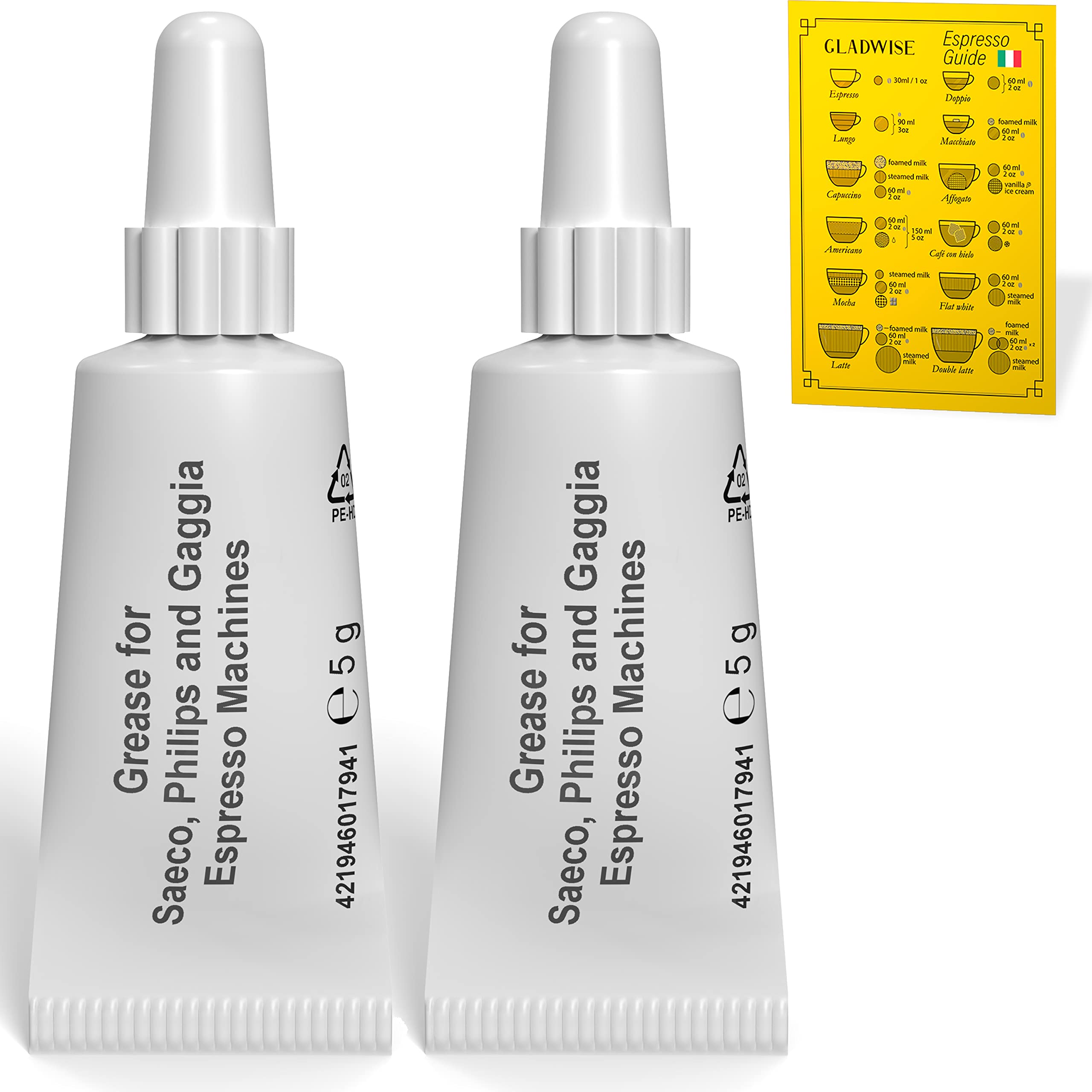 Paquete De 2 Grasas Gladwise Para Máquina De Café Espresso Saeco Philips 5 Ml