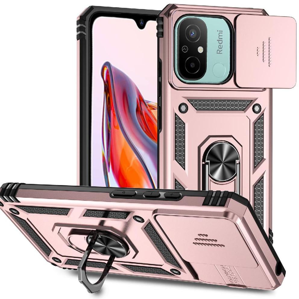 Estuche Gangxun Para Xiaomi Redmi 12c, Soporte Giratorio 360°, Estilo Mecánico Y Magnético