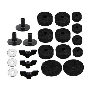 Magideal - 21 Piezas De Accesorios De Repuesto Para Platillos, Almohadillas De Fieltro Para Platillos De Batería, Fácil De Instalar, Funda De Batería Portátil Negro