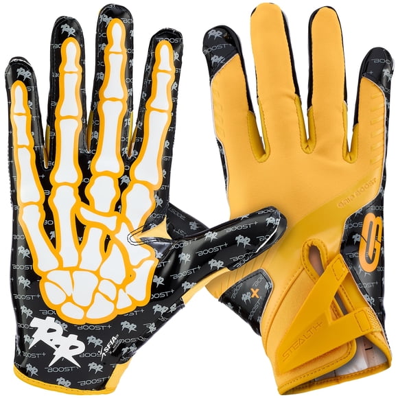 Guantes de fútbol americano Grip Boost Stealth 6.0 Boost+ Amarillo/Negro