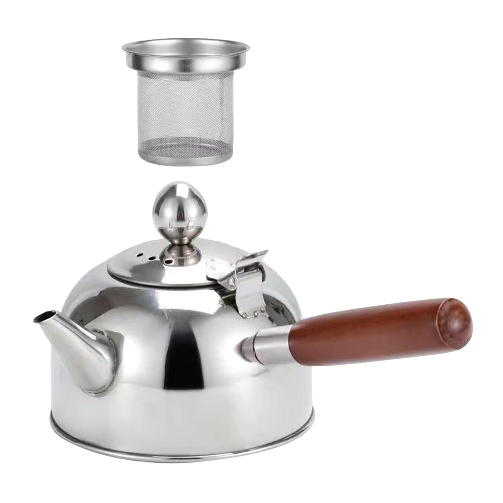 Bothyi - Tetera Portátil De Acero Inoxidable, Tetera De Agua Para Picnic, Restaurante, Cocina, Argent
