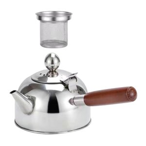 Bothyi - Tetera Portátil De Acero Inoxidable, Tetera De Agua Para Picnic, Restaurante, Cocina, Argent