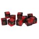 thumbnail image 1 of Paquete De 10 Dados D6 De Seis Caras De Dos Colores Para Juegos D&D TRPG, Rojo Y Negro, 1 of 4