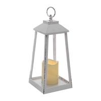 Vgo - Fanal Plástico Con Vela Led Fn1432 Blc