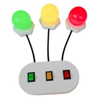 Bothyi - Tablero Sensorial Con Interruptor De Luz: Bombillas De Colores Rojo, Verde Y Amarillo Para Niños Y Niñas