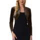 thumbnail image 1 of INSPIRE CHIC Chaqueta Bolero de Terciopelo Abierto de Manga Larga para Mujer Marrón Oscuro Talla L, 1 of 6