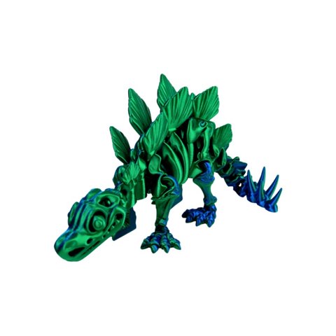 Soleio - Juguete Dinosaurio Estegosaurio Tornasol Impresión 3D Verde